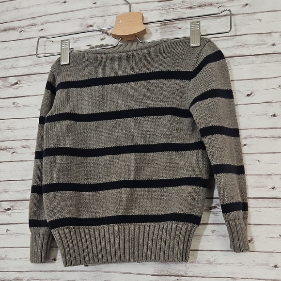 Polo by Ralph Lauren Boys Navy Blue and Gray Zip-Up Sweater - Picture 2 of 5